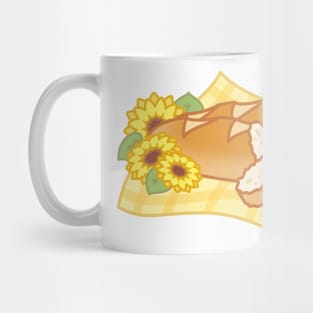 Sunflower Baguette Breads for Picnic Mug